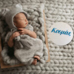 Wooden & Plexiglas Mirror Personalised Name Circle for Babies & Children's room